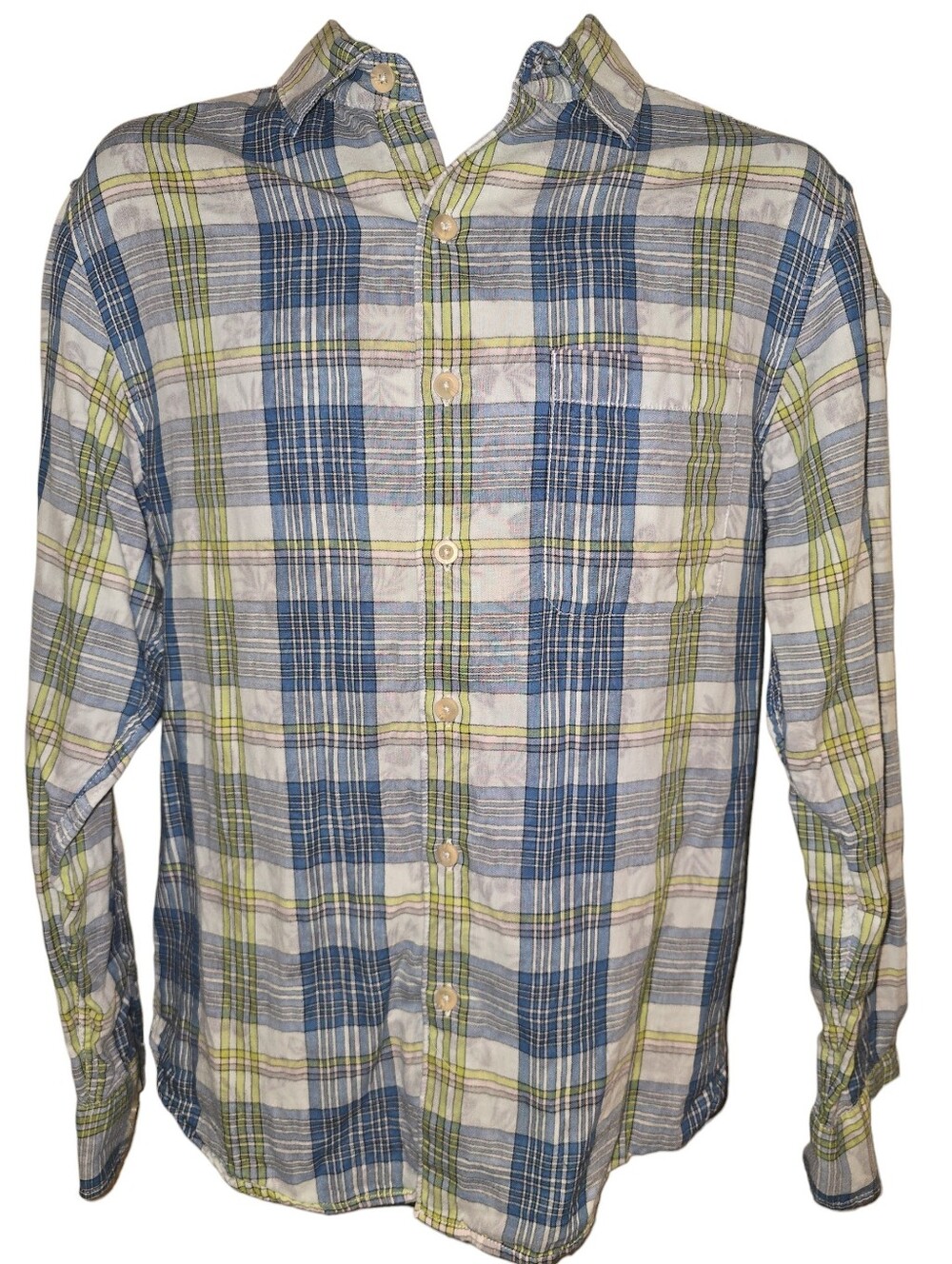 TOMMY BAHAMA Palapa Plaid Button-Down Shirt Mens Small